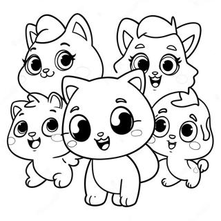 Pagina Para Colorear De Talking Angela Linda Con Amigos 29388-26519