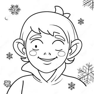 Pagina Para Colorear De Jack Frost Jugueton Con Copos De Nieve 29418-26541