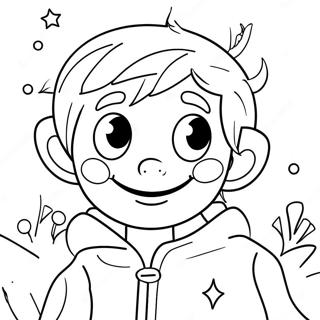 Pagina Para Colorear De Jack Frost Jugueton Con Copos De Nieve 29418-26542