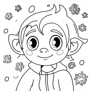 Pagina Para Colorear De Jack Frost Jugueton Con Copos De Nieve 29418-26543