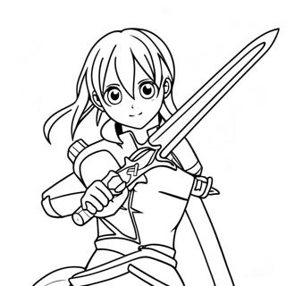 Sword Art Online Páginas Para Colorear