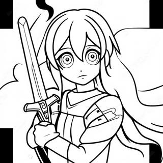 Pagina Para Colorear De Sword Art Online 29427-26546