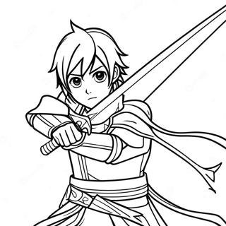 Pagina Para Colorear De Kirito En Batalla Epica 29428-26550