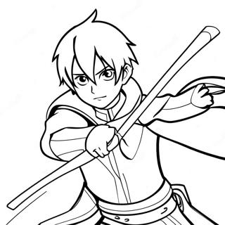 Pagina Para Colorear De Kirito En Batalla Epica 29428-26552