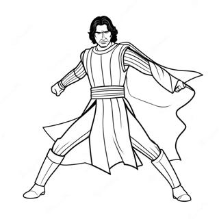 Pagina Para Colorear De Kylo Ren En Posicion De Batalla 29548-26646