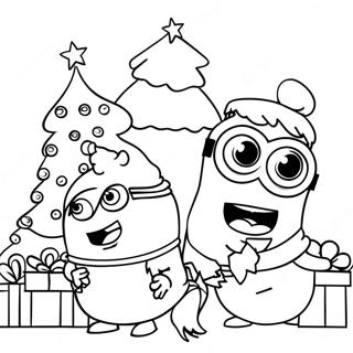 Pagina Para Colorear De Minions Navidad 29557-26650