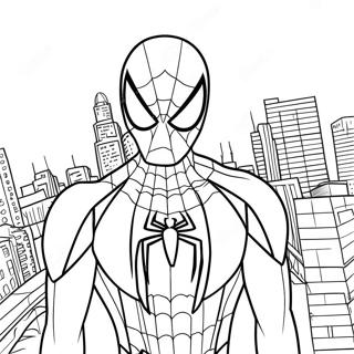 Pagina Para Colorear De Spider Man En Traje Negro No Way Home 29597-26684