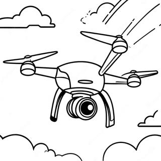 Pagina Para Colorear De Drone Volando En El Cielo 29728-26789