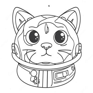 Pagina Para Colorear De Un Gato Espacial 29797-26843