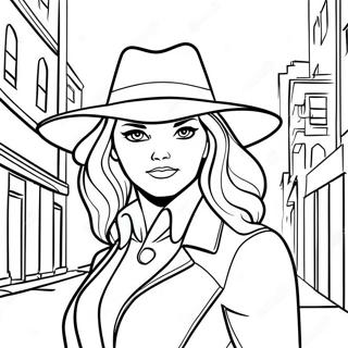 Pagina Para Colorear De Carmen Sandiego En Una Ciudad Misteriosa 29889-26910