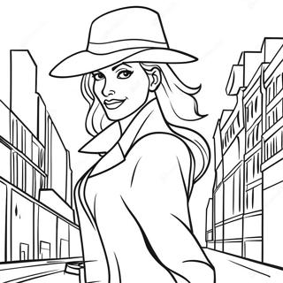 Pagina Para Colorear De Carmen Sandiego En Una Ciudad Misteriosa 29889-26911