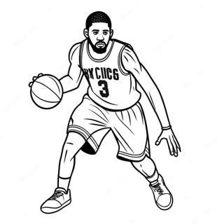 Pagina Para Colorear De Kyrie Irving Driblando Baloncesto 29959-26965