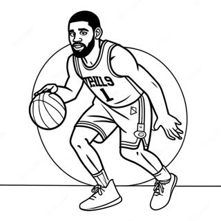 Pagina Para Colorear De Kyrie Irving Driblando Baloncesto 29959-26966