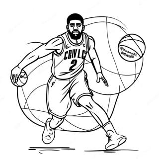 Pagina Para Colorear De Kyrie Irving Driblando Baloncesto 29959-26968