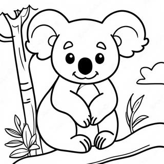 Pagina Para Colorear De Un Koala Aventurero En La Selva 29989-26989