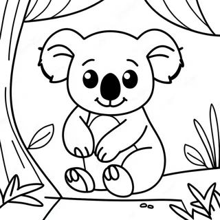 Pagina Para Colorear De Un Koala Aventurero En La Selva 29989-26992