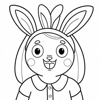 Pagina Para Colorear De Louise Belcher Con Orejas De Conejo 2999-2431