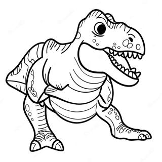 Pagina Para Colorear De T Rex Rugiente 2-6