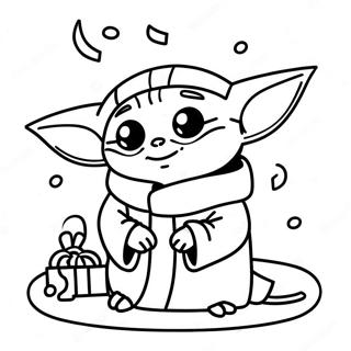 Pagina Para Colorear De Baby Yoda En Navidad 30138-27107