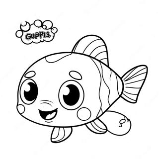 Guppies Burbuja Zooli Páginas Para Colorear