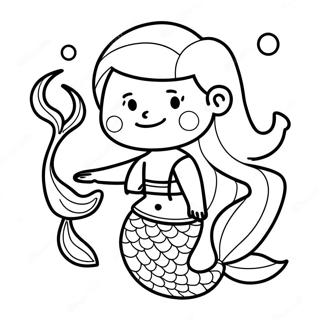 Niño Sirena Páginas Para Colorear