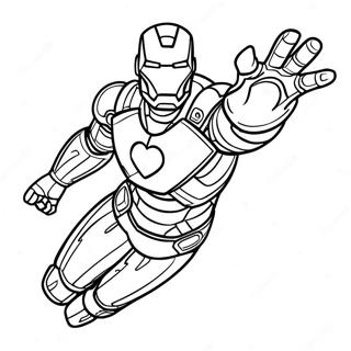 Iron Man Volando En Accion Pagina Para Colorear 3029-2453