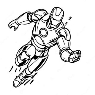 Iron Man Volando En Accion Pagina Para Colorear 3029-2477