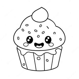 Pagina Para Colorear De Muffin Lindo Con Chispas 30309-27241