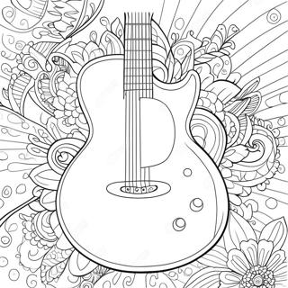 Pagina Para Colorear De Guitarra 3038-2459