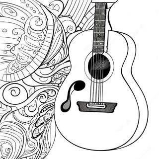 Pagina Para Colorear De Guitarra 3038-2460