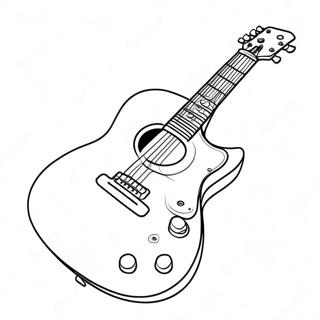 Pagina Para Colorear De Guitarra 3038-2481