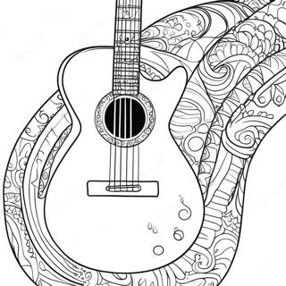 Pagina Para Colorear De Guitarra 3038-2482