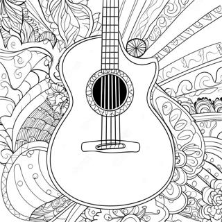 Pagina Para Colorear De Guitarra 3038-2484