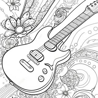 Pagina Para Colorear De Guitarra Electrica En Accion 3039-2461