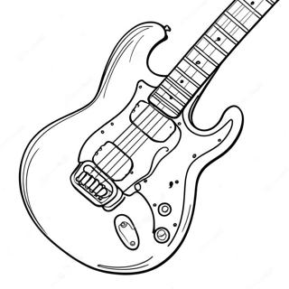 Pagina Para Colorear De Guitarra Electrica En Accion 3039-2462