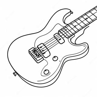 Pagina Para Colorear De Guitarra Electrica En Accion 3039-2463