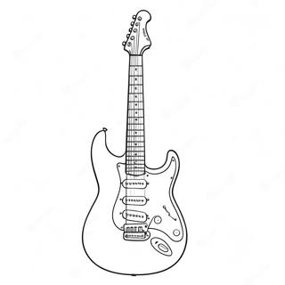 Pagina Para Colorear De Guitarra Electrica En Accion 3039-2464