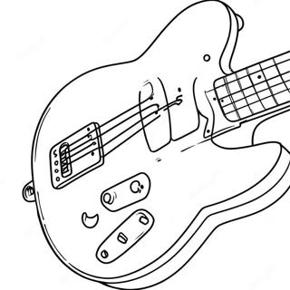 Pagina Para Colorear De Guitarra Electrica En Accion 3039-2485