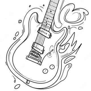 Pagina Para Colorear De Guitarra Electrica En Accion 3039-2487