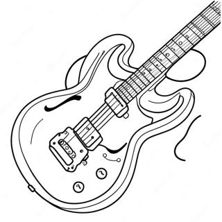 Pagina Para Colorear De Guitarra Electrica En Accion 3039 2488