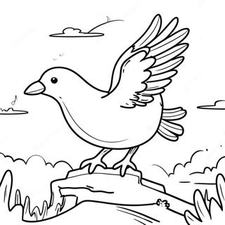 Pagina Para Colorear Del Pajaro Woodstock Volando 30409-27321