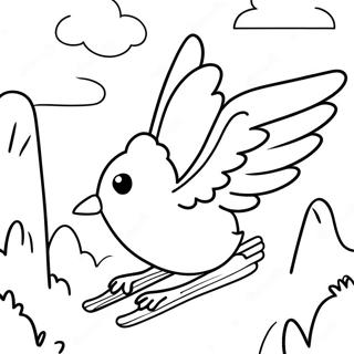 Pagina Para Colorear Del Pajaro Woodstock Volando 30409-27322