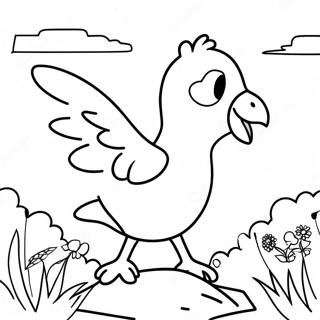 Pagina Para Colorear Del Pajaro Woodstock Volando 30409-27324