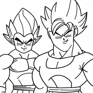 Goku Y Vegeta Páginas Para Colorear