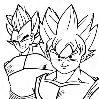 Pagina Para Colorear De Goku Y Vegeta 30438-27343