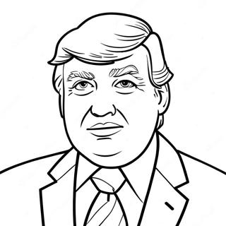 Pagina Para Colorear De Donald Trump En Traje 30579-27458