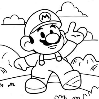 Pagina Para Colorear De La Escena De Aventura De Mario De Among Us 30639-27506