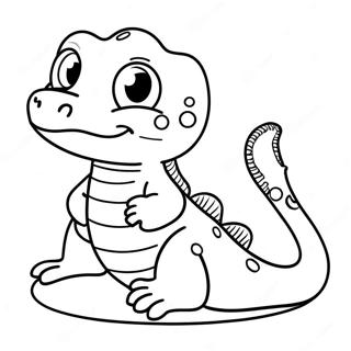 Pagina Para Colorear De Una Salamandra De Dibujos Animados Linda 30709-27561