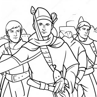 Pagina Para Colorear De Robin Hood Con Sus Hombres Alegres 30739-27586