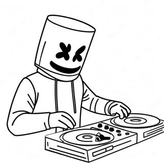 Dj Marshmello Páginas Para Colorear